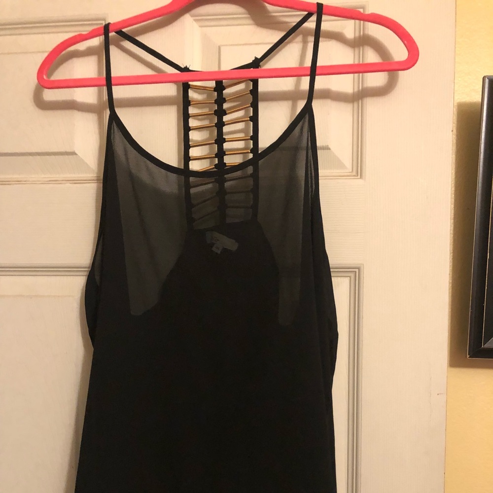 Black dress up tank
